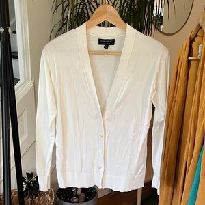 Banana Republic Forever Sweater Ivory Button-Up Cardigan XS